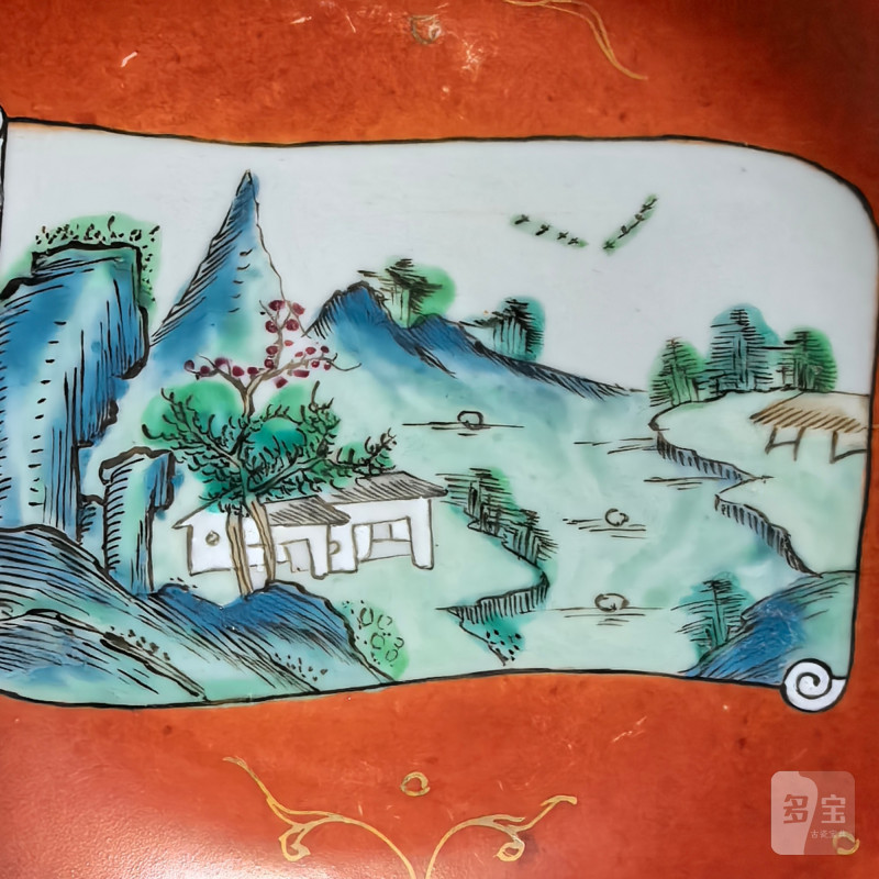 清乾隆 粉彩什锦盘两只 - 图7